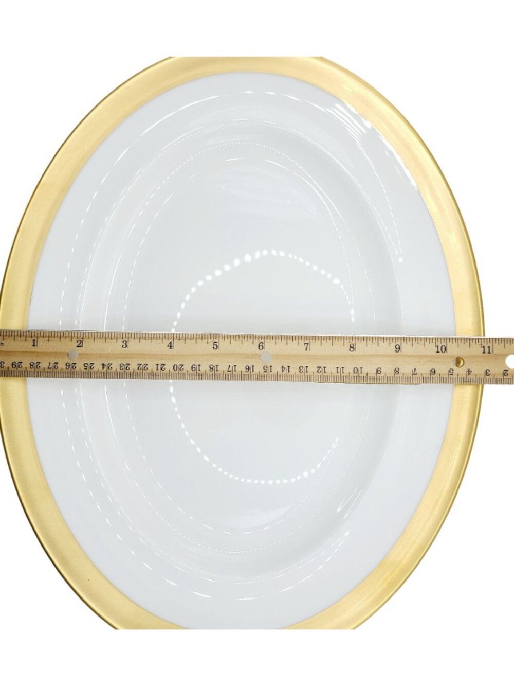 Wedgwood Satine Gold Oval Dish Platter Tray 14 Inch NWT - Picture 9 of 10